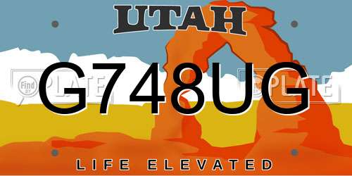 G748UG Utah License Plate