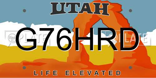 G76HRD Utah License Plate
