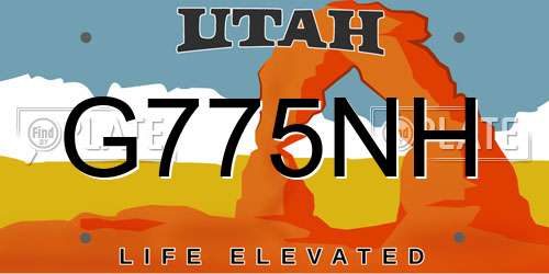 G775NH Utah License Plate