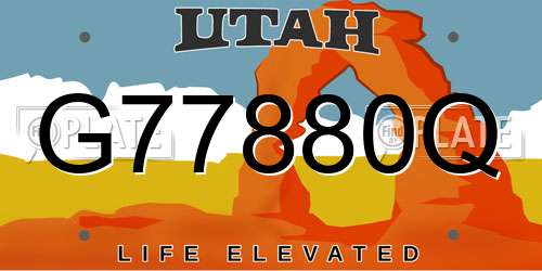 G77880Q Utah License Plate