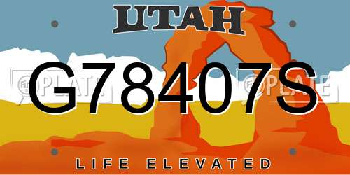 G78407S Utah License Plate