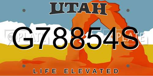G78854S Utah License Plate