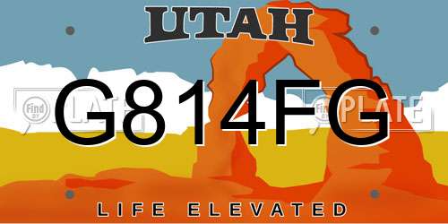 G814FG Utah License Plate