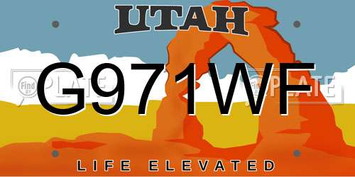 G971WF Utah License Plate