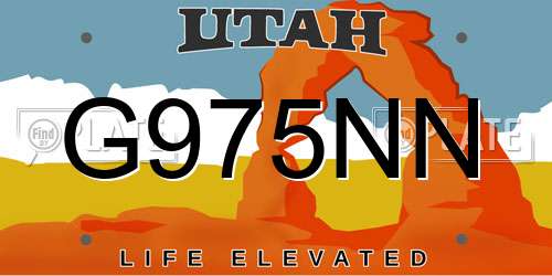 G975NN Utah License Plate