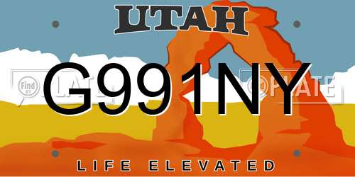 G991NY Utah License Plate