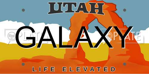 GALAXY Utah License Plate