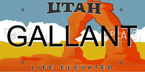 GALLANT Utah License Plate