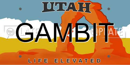 GAMBIT Utah License Plate