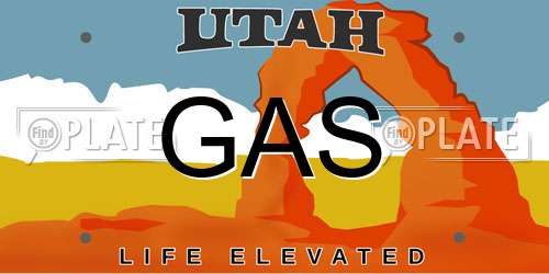 GAS Utah License Plate