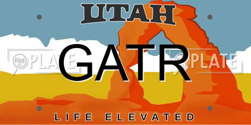 GATR Utah License Plate