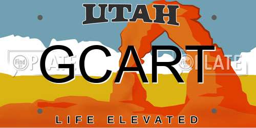 GCART Utah License Plate