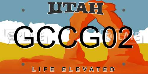 GCCG02 Utah License Plate