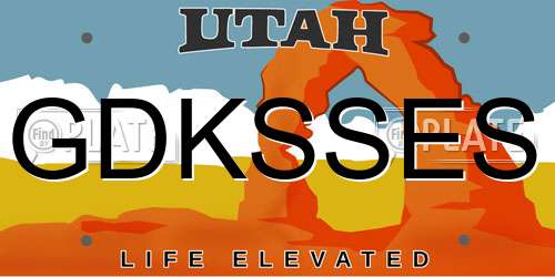 GDKSSES Utah License Plate