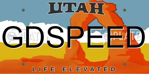 GDSPEED Utah License Plate