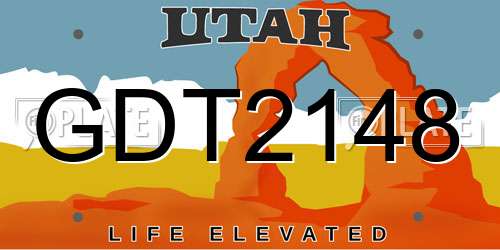 GDT2148 Utah License Plate