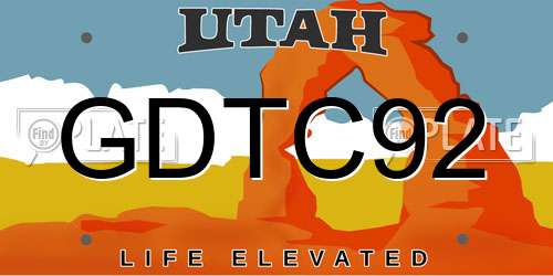 GDTC92 Utah License Plate