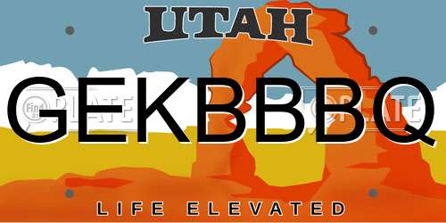 GEKBBBQ Utah License Plate