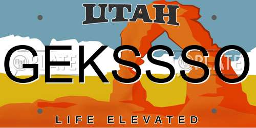 GEKSSSO Utah License Plate