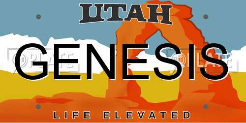 GENESIS Utah License Plate