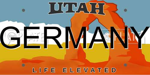 GERMANY Utah License Plate