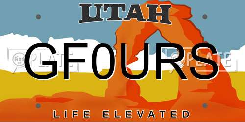 GF0URS Utah License Plate