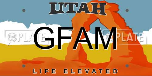 GFAM Utah License Plate