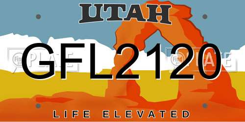 GFL2120 Utah License Plate