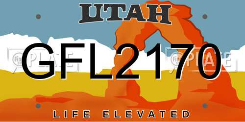 GFL2170 Utah License Plate