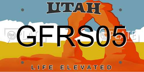 GFRS05 Utah License Plate