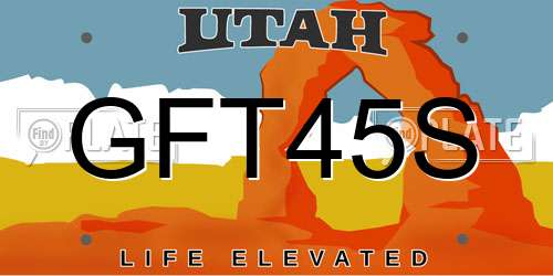 GFT45S Utah License Plate