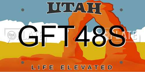 GFT48S Utah License Plate