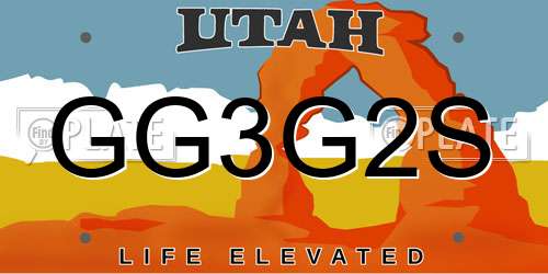 GG3G2S Utah License Plate