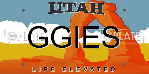 GGIES Utah License Plate