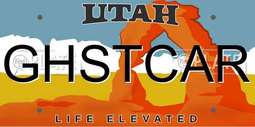 GHSTCAR Utah License Plate