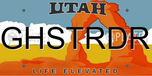 GHSTRDR Utah License Plate