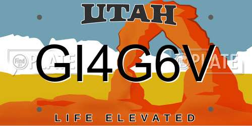 GI4G6V Utah License Plate