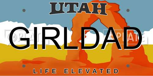 GIRLDAD Utah License Plate