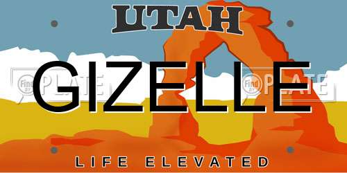 GIZELLE Utah License Plate