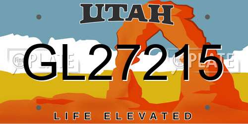 GL27215 Utah License Plate