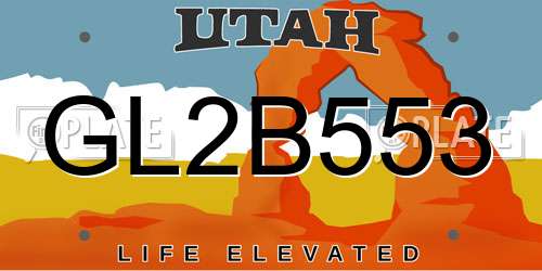 GL2B553 Utah License Plate