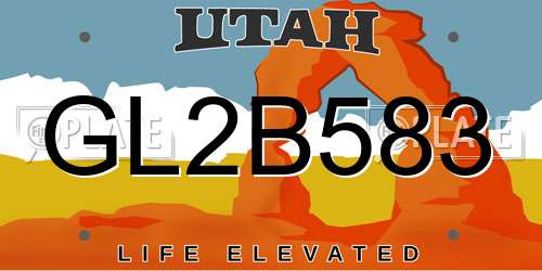 GL2B583 Utah License Plate