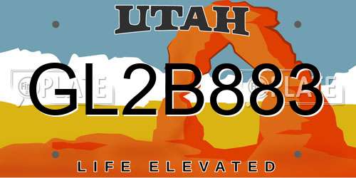 GL2B883 Utah License Plate