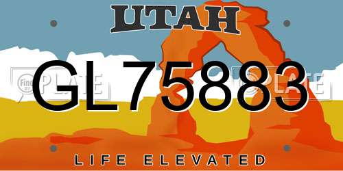 GL75883 Utah License Plate