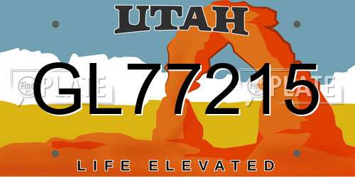 GL77215 Utah License Plate