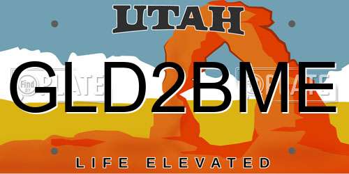 GLD2BME Utah License Plate