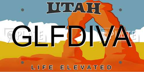 GLFDIVA Utah License Plate
