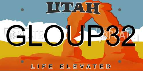 GLOUP32 Utah License Plate