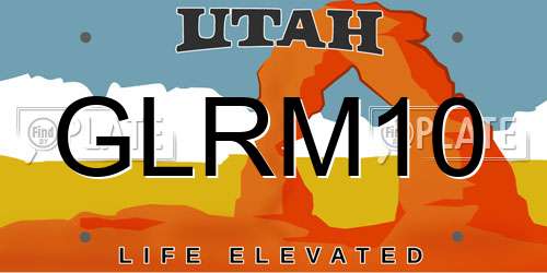 GLRM10 Utah License Plate