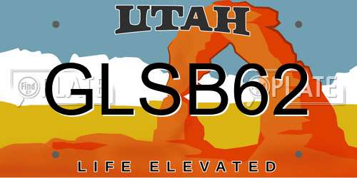 GLSB62 Utah License Plate